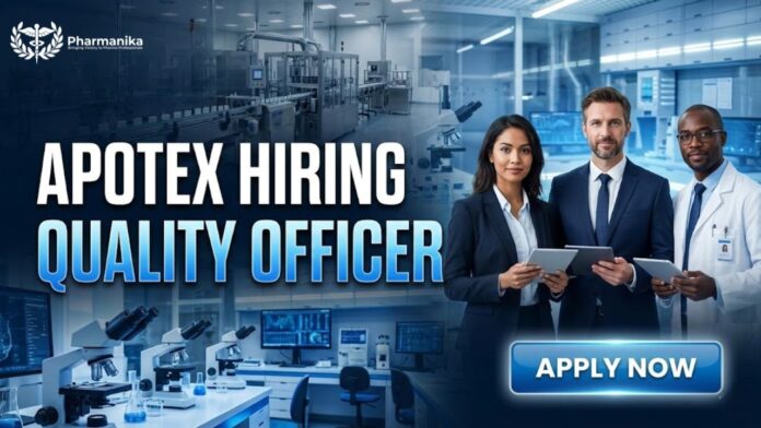 BPharm Job at Apotex | Apply Now for the Quality Officer Role