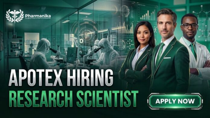 Research Scientist Job at Apotex | Pharmacy Graduates Apply Now
