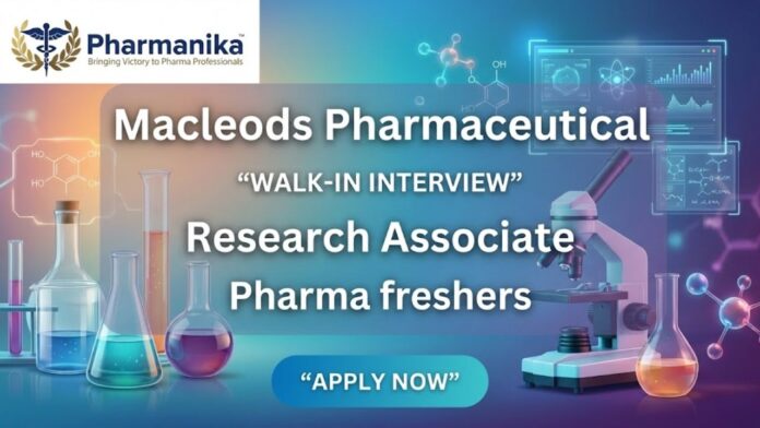 Walk-in Interview for Pharma research jobs at Macleods Pharmaceuticals