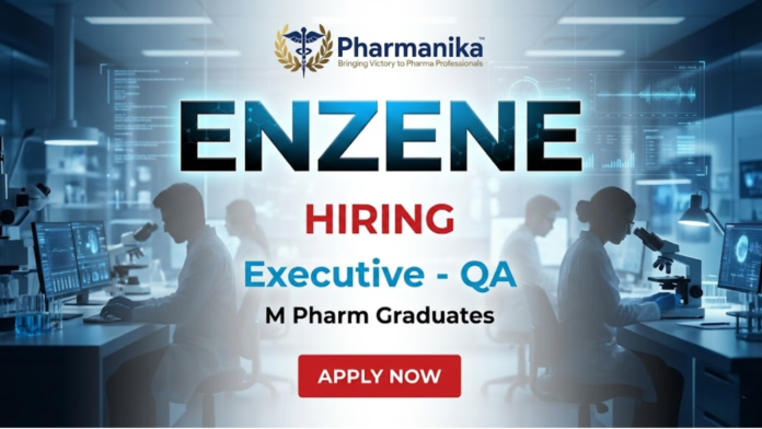 Executive – QA (IPQA – Drug Substance) Job At Enzene, M Pharma jobs, Pharmacy jobs