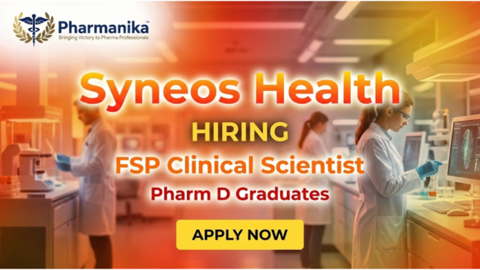 FSP Clinical Scientist Job at Syneos Health ,PharmD Jobs, Pharmacy jobs
