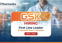 First Line Leader Job At GSK | B Pharm/M Pharm Graduates Apply Now First Line Leader Job At GSK ,B pharma jobs,M Pharma jobs