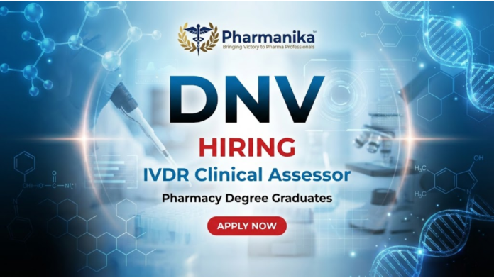 IVDR Clinical Assessor Job At DNV, Pharmacy Job