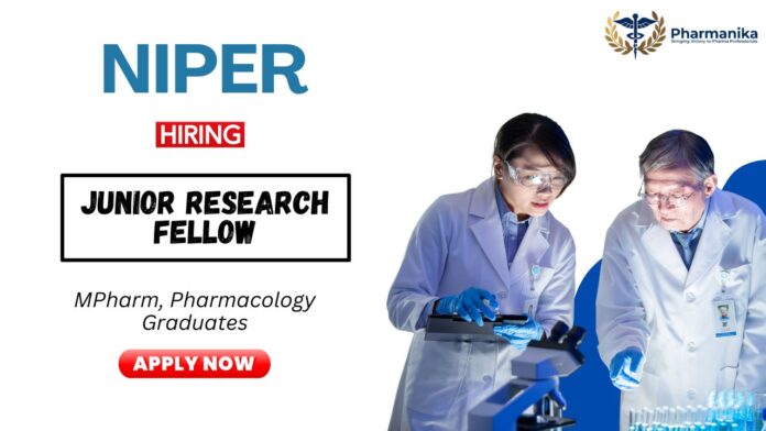 JRF Vacancy at NIPER Guwahati | Pharmacology Graduates Apply Now
