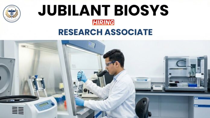 Research Associate Job at Jubilant Biosys | MPharm Graduates Apply Now