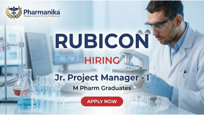 Jr. Project Manager – Pharma R&D Job At Rubicon , M Pharma jobs, Pharmaceutical Science Jobs