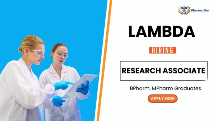 Research Associate Job at Lambda Therapeutic | Apply Now