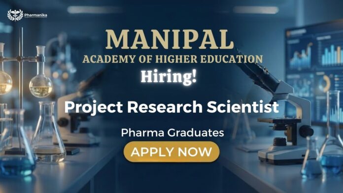 Project Research Scientist job at MAHE Manipal under Manipal Careers