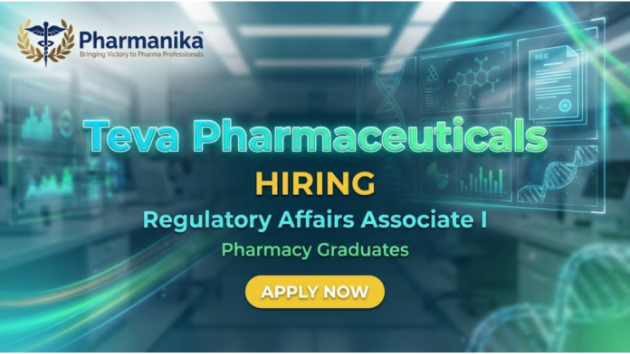 Regulatory Affairs Associate I Job at Teva Pharmaceuticals , Pharmacy Jobs, Pharmacy Careers