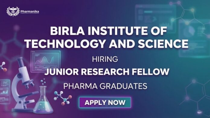 Research Fellow Jobs and Pharma Jobs in Hyderabad at BITS Hyderabad Nanomedicine Research Laboratory