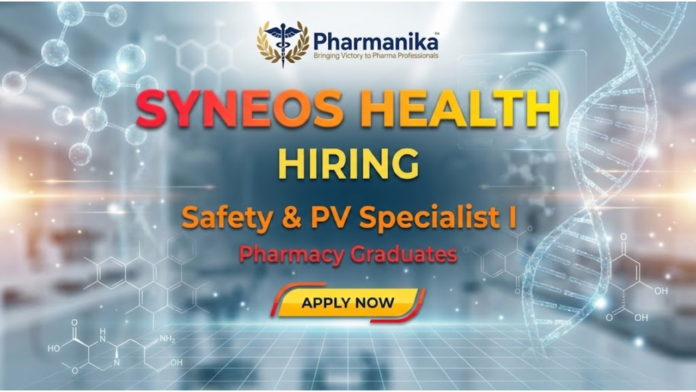 Safety & PV Specialist Job At Syneos Health ,Pharmacy Jobs, Pharmacy Careers