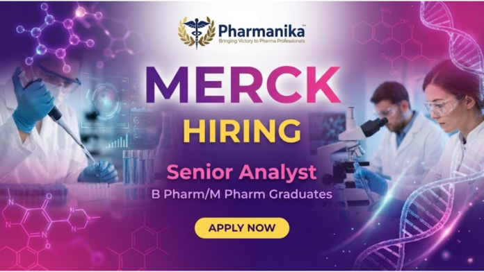 Senior Analyst Job at Merck ,M Pharma jobs, Pharmacy jobs