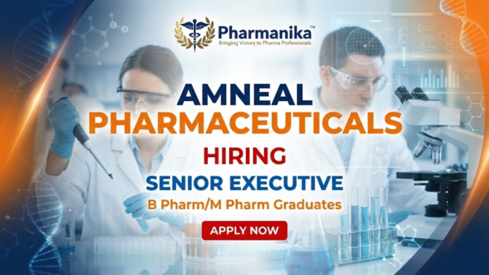 Senior Executive R&D Technology Transfer – Injectable Jobs at Amneal Pharma ,B pharma jobs,M Pharma jobs