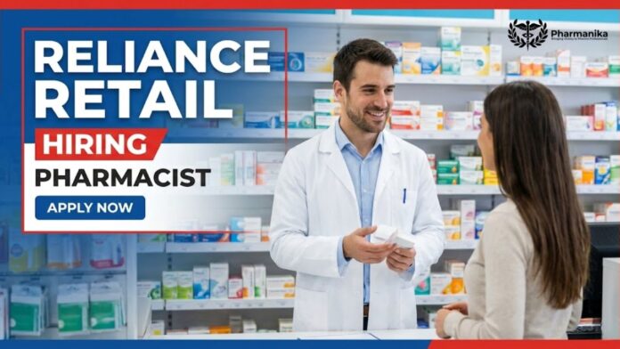 Pharmacist Job at Reliance Retail | Apply Now