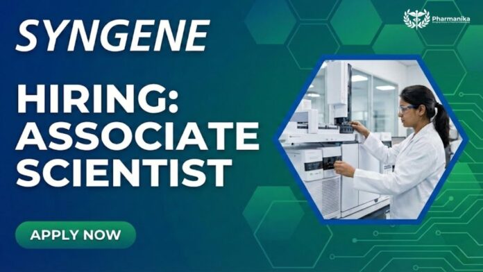 Associate Scientist Job at Syngene | MPharm Graduates Apply Now