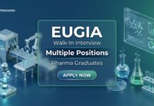 Walk-In Drive at Eugia Pharma: Pharma Jobs in Telangana for Production & QA-IPQA Walk-In Drive for Pharma Jobs in Telangana at Eugia Pharma Unit-III