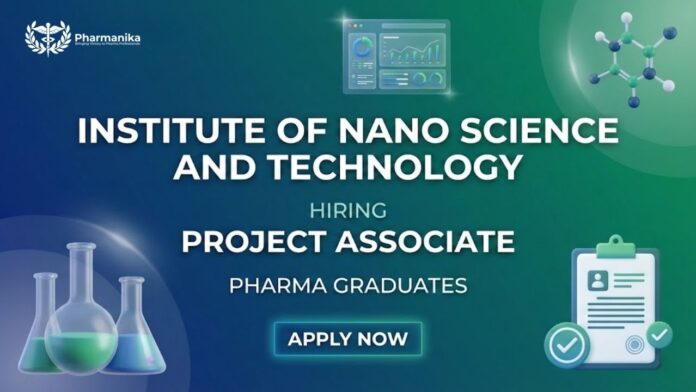 Walk-In Interview for Project Associate Jobs at Institute of Nano Science and Technology under DHR-ICMR funded research project