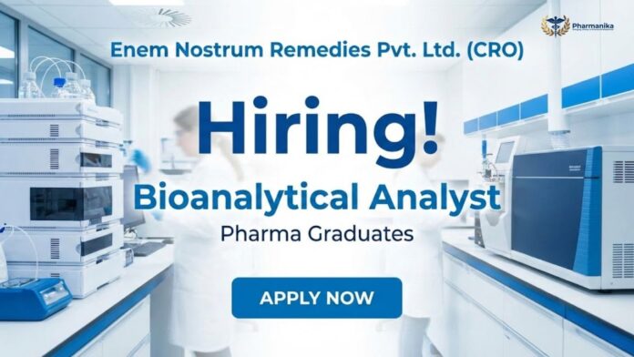 Analyst Job Pharma Jobs in Mumbai Bioanalytical Analyst at Enem Nostrum Remedies Pvt. Ltd.
