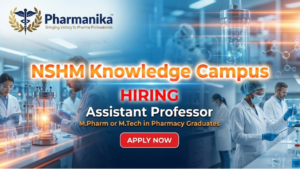 Assistant Professor Vacancy at NSHM Knowledge Campus Kolkata Assistant Professor Vacancy at NSHM Knowledge Campus Kolkata, M Pharma jobs, Pharma jobs