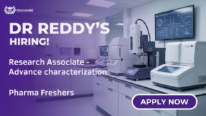 Dr Reddy's Laboratories Pharma Job Research Associate Job Advance Characterization Hiring Dr Reddy's Laboratories Pharma Job Research Associate Job Advance Characterization Hiring