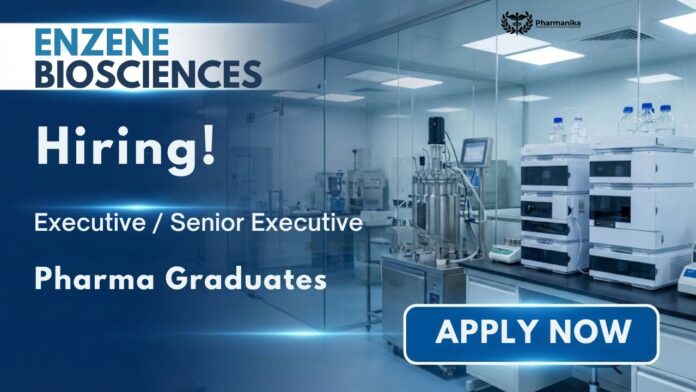 Executive Job at Enzene Biosciences Ltd Pharma Jobs in Pune – Quality Assurance Careers