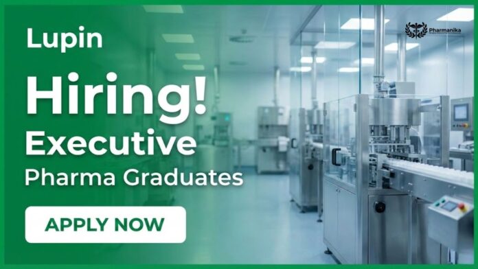 Executive Job at Lupin Careers in Goa for QA Executive role