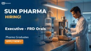 Executive Job at Sun Pharma Careers for Executive – FRD Orals in Baroda R&D facility Executive Job at Sun Pharma Careers for Executive – FRD Orals in Baroda R&D facility