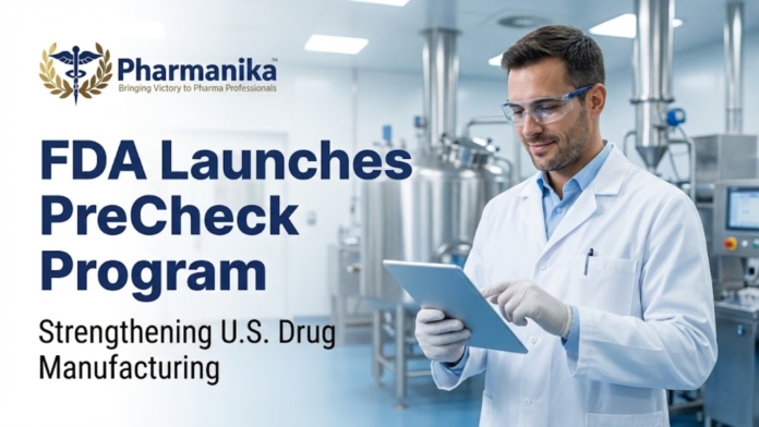 FDA Launches Precheck Program to Strengthen U.S. Drug Manufacturing, Pharma News