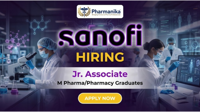 Jr. Associate Evidence Synthesis Job At Sanofi, M Pharma jobs, Pharmacy jobs