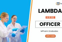 Officer Job at Lambda | MPharm Graduates Apply Now Officer Job at Lambda | MPharm Graduates Apply Now