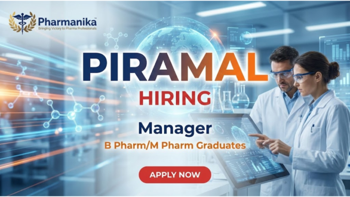 Manager Central Quality Projects Job At Piramal Pharma Mumbai, B pharma jobs,M Pharma jobs