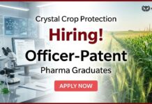 Officer-Patent Vacancy at Crystal Crop Protection in Delhi | Apply Now for Pharma Jobs Officer-Patent Job and Pharma Jobs at Crystal Crop Protection Limited in Delhi