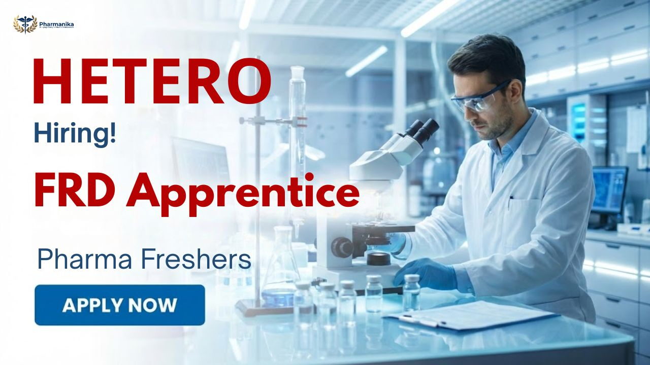 Pharma Freshers Job at Hetero Careers – FRD Apprentice