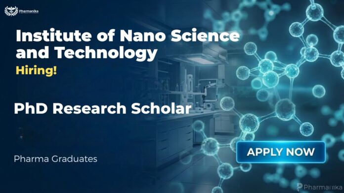 PhD Programme INST Mohali Government Pharma Research Admission 2026 for M Pharm Candidates