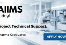 Pharma Govt Job Alert! AIIMS, New Delhi is hiring for Project Technical Support Role | Pharma Graduates Apply Now Pharma Govt Job Research Project Job at AIIMS New Delhi for M.Pharm candidates