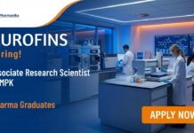 MPharma Associate Research Scientist Job at Eurofins – Apply Online Pharma Job Research Scientist Job at Eurofins Scientific Bengaluru DMPK Associate Research Scientist hiring
