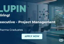 Lupin is hiring Executive Project Management Role in Pune | Apply Now Pharma Jobs at Lupin Careers – Executive Project Management role in Pune for pharmacy graduates