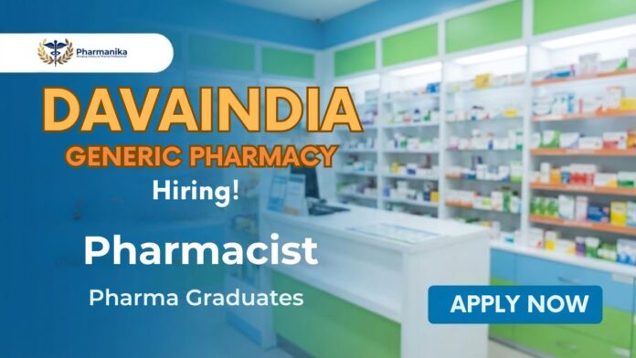 Pharmacist Job at Davaindia Careers pharmacy store in Kochi