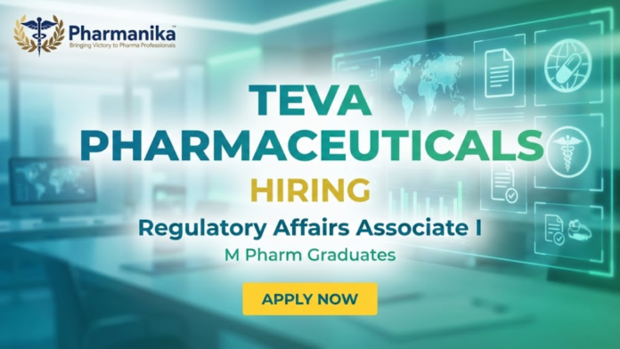 Regulatory Affairs Associate Job At Teva Pharmaceuticals, M Pharma jobs, Pharma jobs