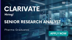 Senior Reseach Analyst job at Clarivate, Apply now for pharma jobs Senior Reseach Analyst job at Clarivate, Apply now for pharma jobs