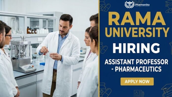 Assistant Professor Job at Rama University | MPharm Graduates Apply Now