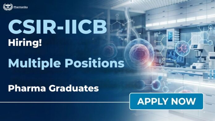 Walk-In Interview Pharma Govt Job at CSIR-IICB 2026