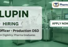 Lupin Hiring for Officer-Production Role | Pharma & Pharma Tech Candidates Apply Now Officer - Production OSD role at Lupin Careers – Pharma Job in Sikkim