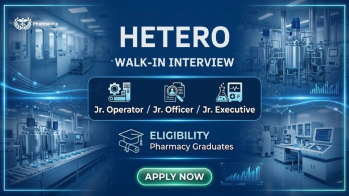 Pharma Freshers Job Hetero Walk-in Interview 2026 Bangalore Production Packing EHS roles