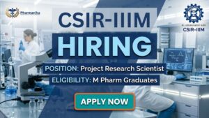 Pharma Govt Job at CSIR-IIIM for Pharmaceutical Research Jobs 2026 Pharma Govt Job at CSIR-IIIM for Pharmaceutical Research Jobs 2026