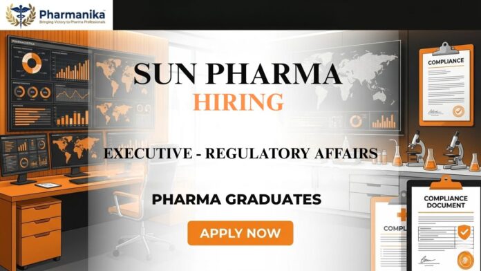 Pharma job Regulatory Affairs job at Sun Pharma Executive Regulatory Affairs R&D