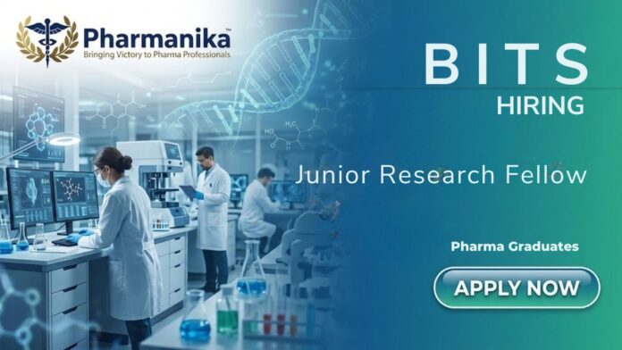 Research Job Pharma Job JRF Position at BITS Pilani Hyderabad DRDO LSRB Research Job Pharma Job Opportunity
