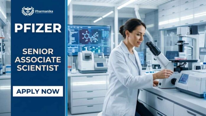 Scientist job at Pfizer for Senior Associate Scientist in Chennai. Apply now for M Pharm job with experience in analytical development.