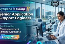 Syngene is Hiring Pharmaceutical Science Graduates | Apply for Senior Application Support Engineer Pharma Job at Syngene | Apply for Senior Application Support Engineer Role
