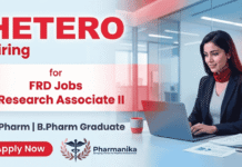 Pharmacy Jobs at Hetero Careers | FRD Jobs Opportunity | Apply Now Pharmacy Jobs at Hetero Careers FRD Jobs in pharmaceutical research